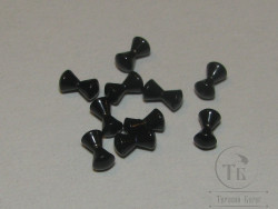 Глазки гантельки латунные Black 4,8 mm 3/16 (уп 10 шт)