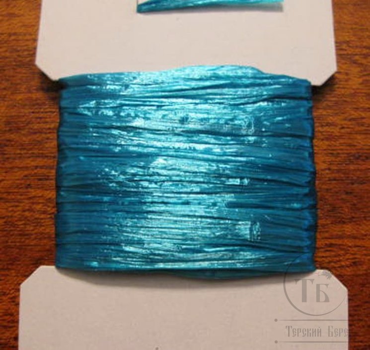 Рафия искусственная (швейцарская соломка) ярко голубая / Raffia Silver Doctor Blue