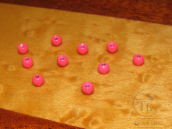 Вольфрамовый шарик с круглым отверстием D 3,5 Fl Hot Pink  (10 шт)