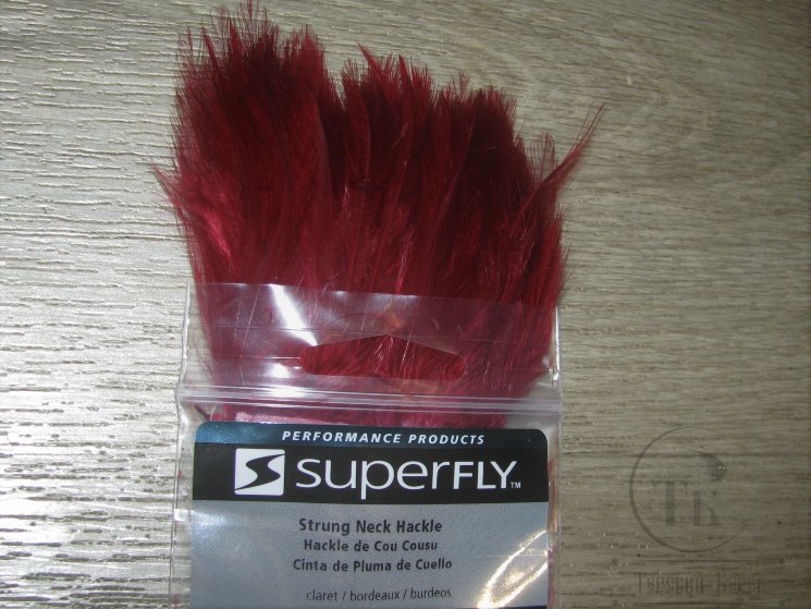 Перо скальпа петуха Strong Neck Hackle Claret Super Fly