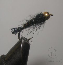 Муха нимфа NN ( 51 ) GH Black Silver nymph № 10
