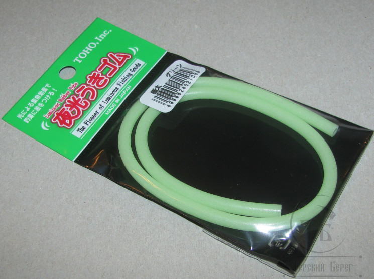 Светонакопительный кембрик Luminous Rubber Tube 50 см Green Glow 3.0 мм TOHO