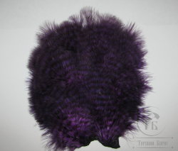 Перо петуха пушистое мягкое, фактуры "марабу" Chiсkabou Whiting Grizzly Purple