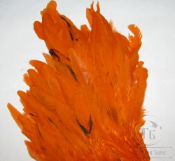 Куриное перо Hen feathers  оранжевый