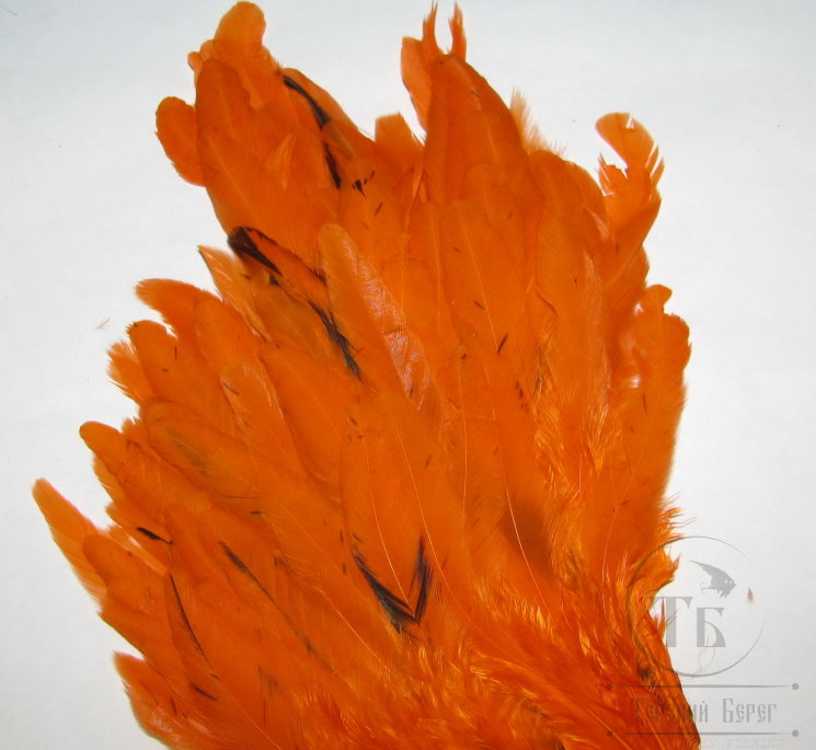 Куриное перо Hen feathers  оранжевый