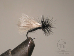 Муха CDC ( 12 ) Caddis Natural Grey Black № 14