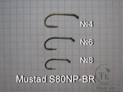 Крючки Mustad Wet S80NP-BR 3906 №4 (10шт)