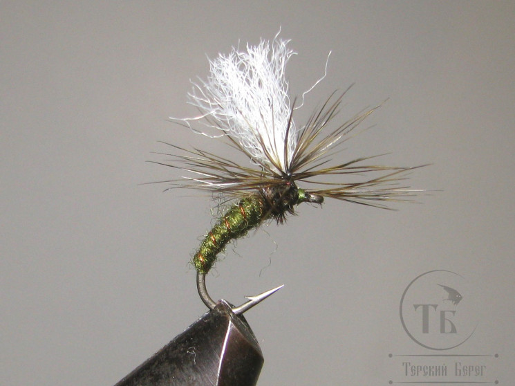 Муха парашют / Parashute ( 4 ) PP Emerger Olive Scud № 12