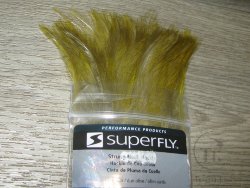 Перо скальпа петуха Strong Neck Hackle Olive Dun Super Fly