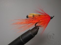 Лососёвая муха Shrimp ( 21 ) Scarlet Cascade двойник Kamasan № 6 