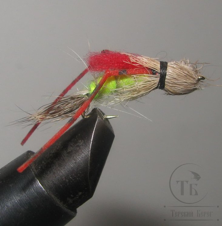 Муха Кузнечик ( 109 ) Hopper Grizzly Sili Legs  кр. Stim. № 10