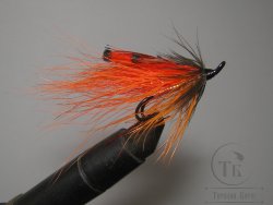 Лососёвая муха Shrimp ( 22 ) SP Hot Orange двойник Kamasan № 6 