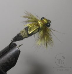 Муха (18) Слепень Horsefly Oliva Black  кр.№10 Strim.