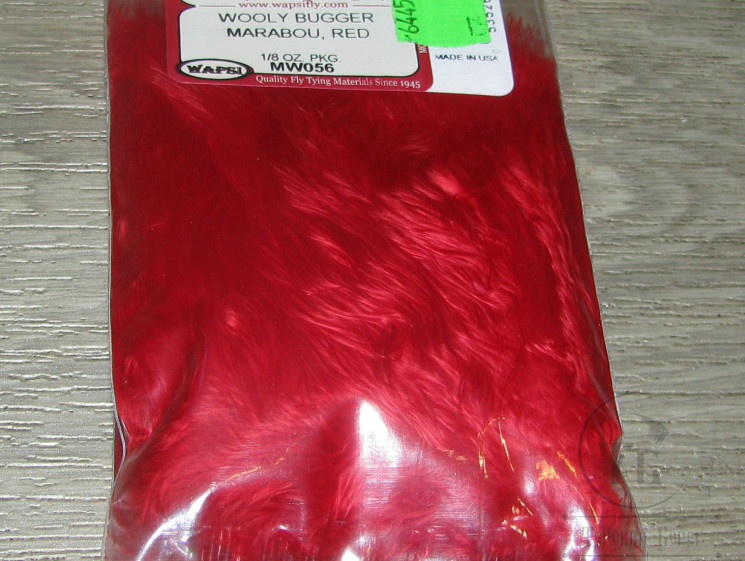 Мягкие пуховые перья Marabou Woоly Bugger 1/8 OZ Red Wapsi