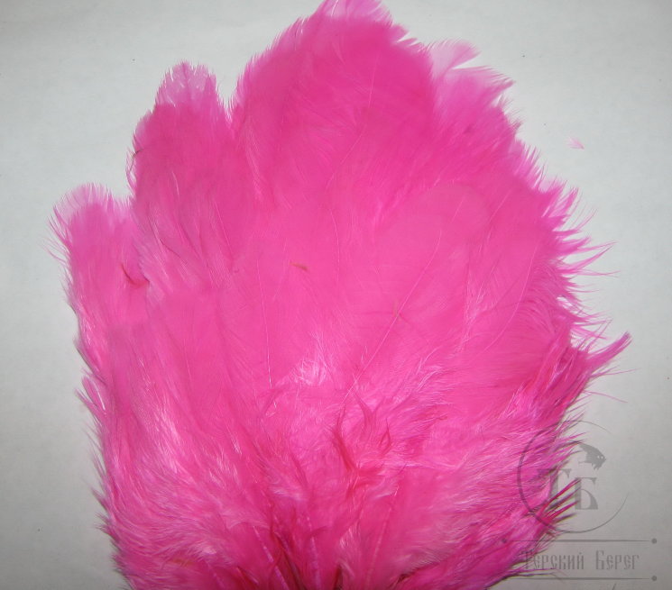 Куриное перо Hen feathers  фл розовый
