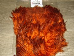 Перо курицы Grizzly Soft Hackle Marabou Patch Hot Orange Hareline