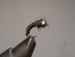 Муха нимфа Scud ( 9 ) GH Black Nymph крючок scud № 12