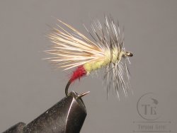 Муха сухая  Stimulator  ( 3 ) Stim Caddis Bleached Red  крючок № 14  Kumho 
