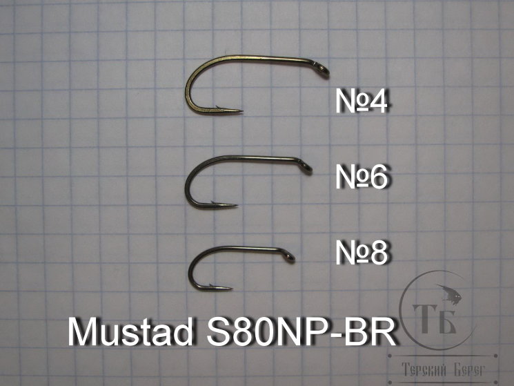 Крючки Mustad Wet S80NP-BR 3906 №6 (100шт)