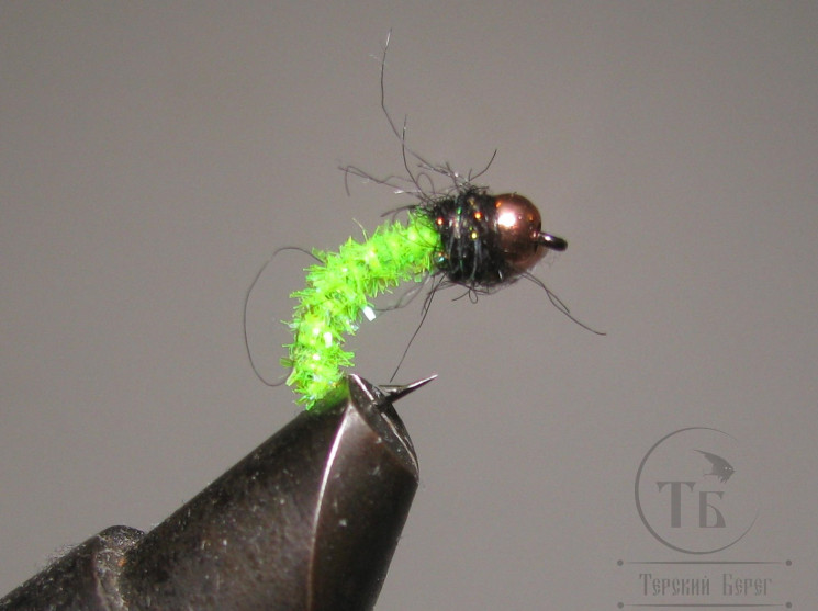 Муха нимфа Scud ( 10 ) CH Fl Chartreuse Nymph крючок scud № 12