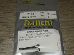 Daiichi Salmon Black 7131 двойник вязальный черный № 8 (6шт.)
