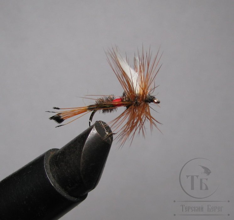 Муха сухая Dry fly Quill DFQ 47 "Royal Coachman "крючок № 14 ( Kumho )