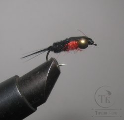 Муха нимфа NN ( 37 ) May Fly Red nymph № 10