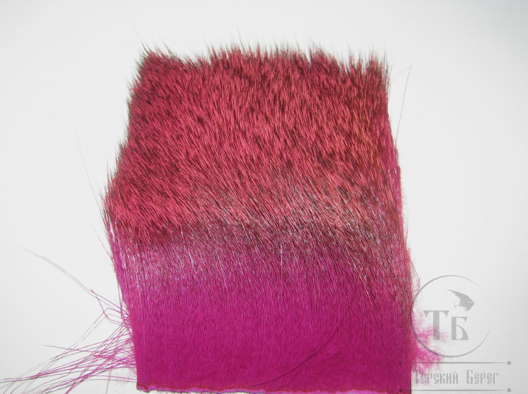 Мех оленя розовый Deer Body Hair Dyed Pink 6 x 6