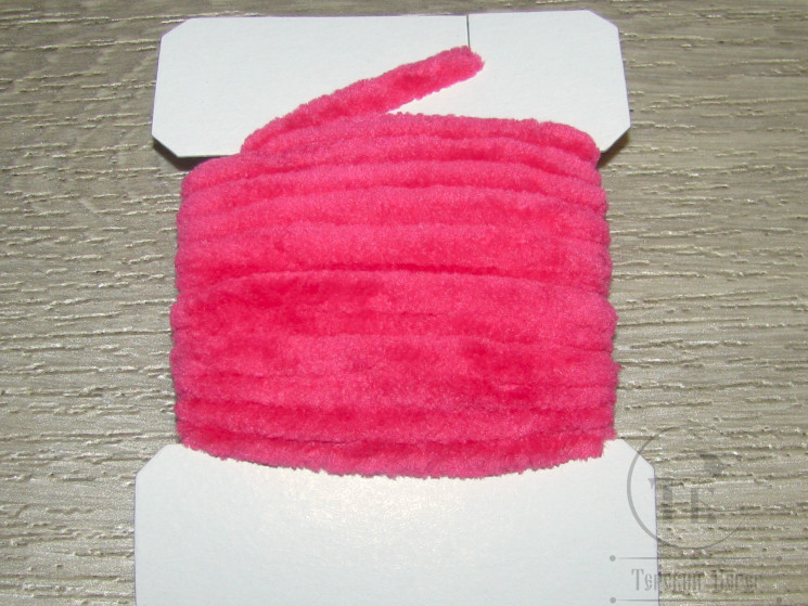 Синель Round Chenille 3,5 mm флюр ярко розовый / Fl Hot Pink 3 м.