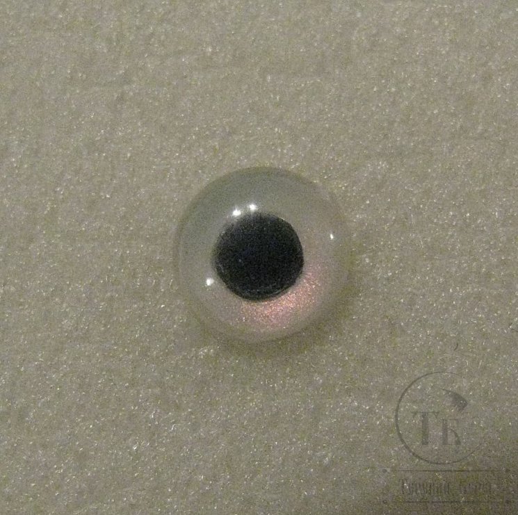 Глазки объемные пластиковые натуралистические D 6,0 Ice ( 24 шт )