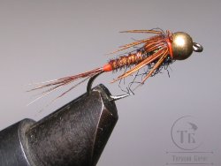 Муха нимфа NN ( 8 ) GH Orange Brown ice nymph  № 14