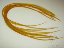 Перо Dry Fly (для сухих мух) золотистое / Gold  10 шт. крючки №16 