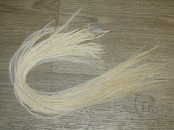 Перо из седла петуха отборное ( 1 шт ) белое / White XXL ( 41 - 46 см )