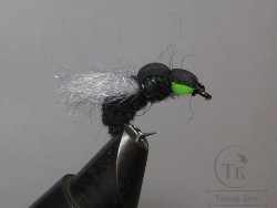 Муха муха (57) Black Green Foam крючок Kumho scud № 8