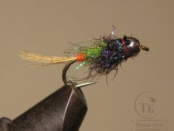 Муха нимфа NN ( 67 ) SH Green Woodduck ice nymph  № 12