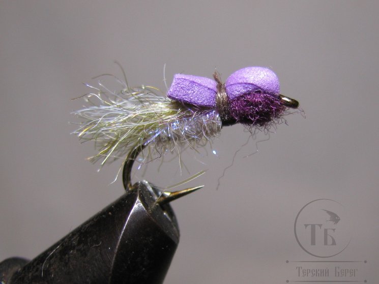 Муха Caddis Foam ( 13 ) Purple Pro. кр. № 10