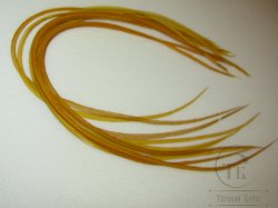 Перо Dry Fly (для сухих мух) золотистое / Gold  10 шт. крючки №18