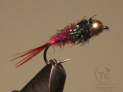 Муха нимфа NN ( 58 ) GH Claret ice nymph  № 10