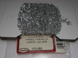 Tinsel Chenille Lg Silver Wapsi