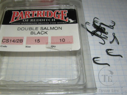 Partridge Salar CS14/2B двойник вязальный черный № 15 ( 10 шт )
