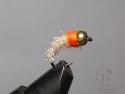 Муха нимфа Scud ( 69 ) GH Cream Orange nymph крючок scud № 12