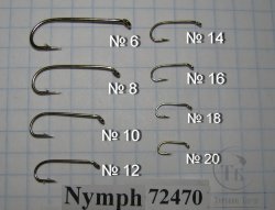 Крючок Kumho 72470 Nymph № 18 ( 100 шт )