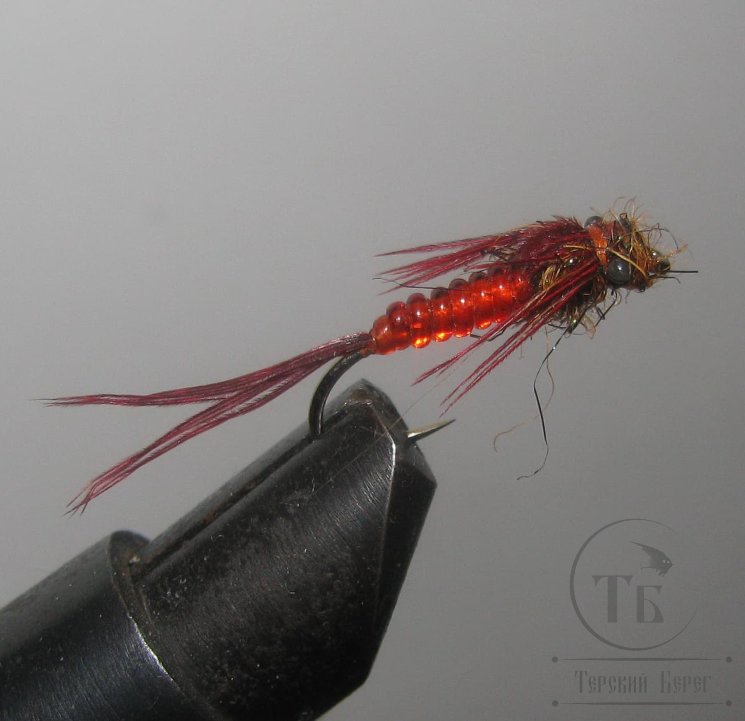 Муха нимфа Lt ( 52 ) Pheasant tail Red nymph № 12