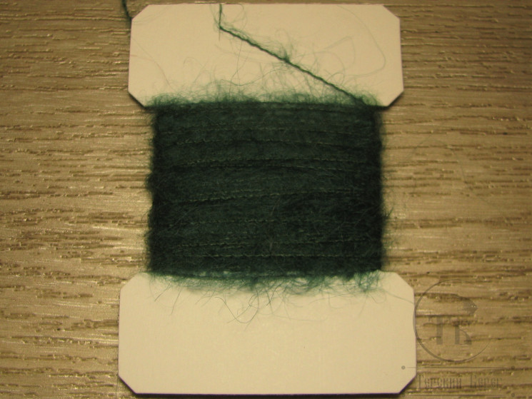 Шерстяная пряжа Mohair Dub Sm. Kelly Green 10 m. 