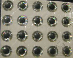 Глазки объемные D 7,0 Silver ( 20 шт )