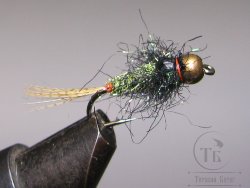 Муха нимфа NN ( 60 ) CH Insect Green ice nymph  № 10