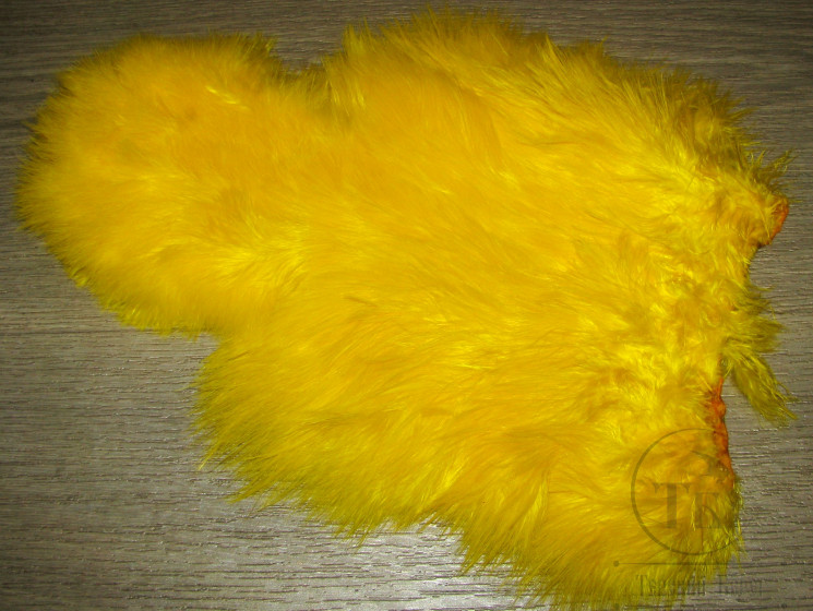 Куриная шкура Spey Soft Hackle Chickabou White dyed Yellow Whiting