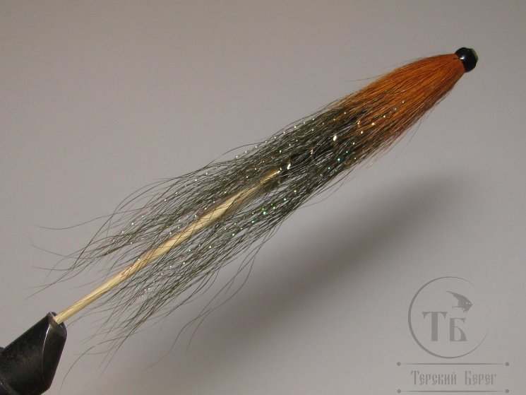  Муха лососёвая с "английским крылом" WG tube Mt. ( 50 ) D 3,0 медь 1 3/4 дюйма Brown / Dk Olive