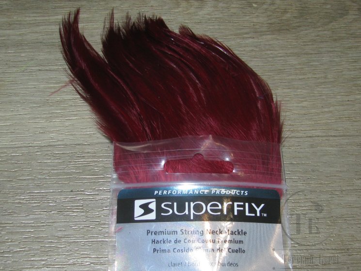 Перо скальпа петуха Premium Strong Neck Hackle Claret Super Fly