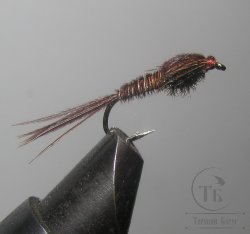 Муха нимфа Lt ( 53 ) Pheasant tail Brown nymph № 10